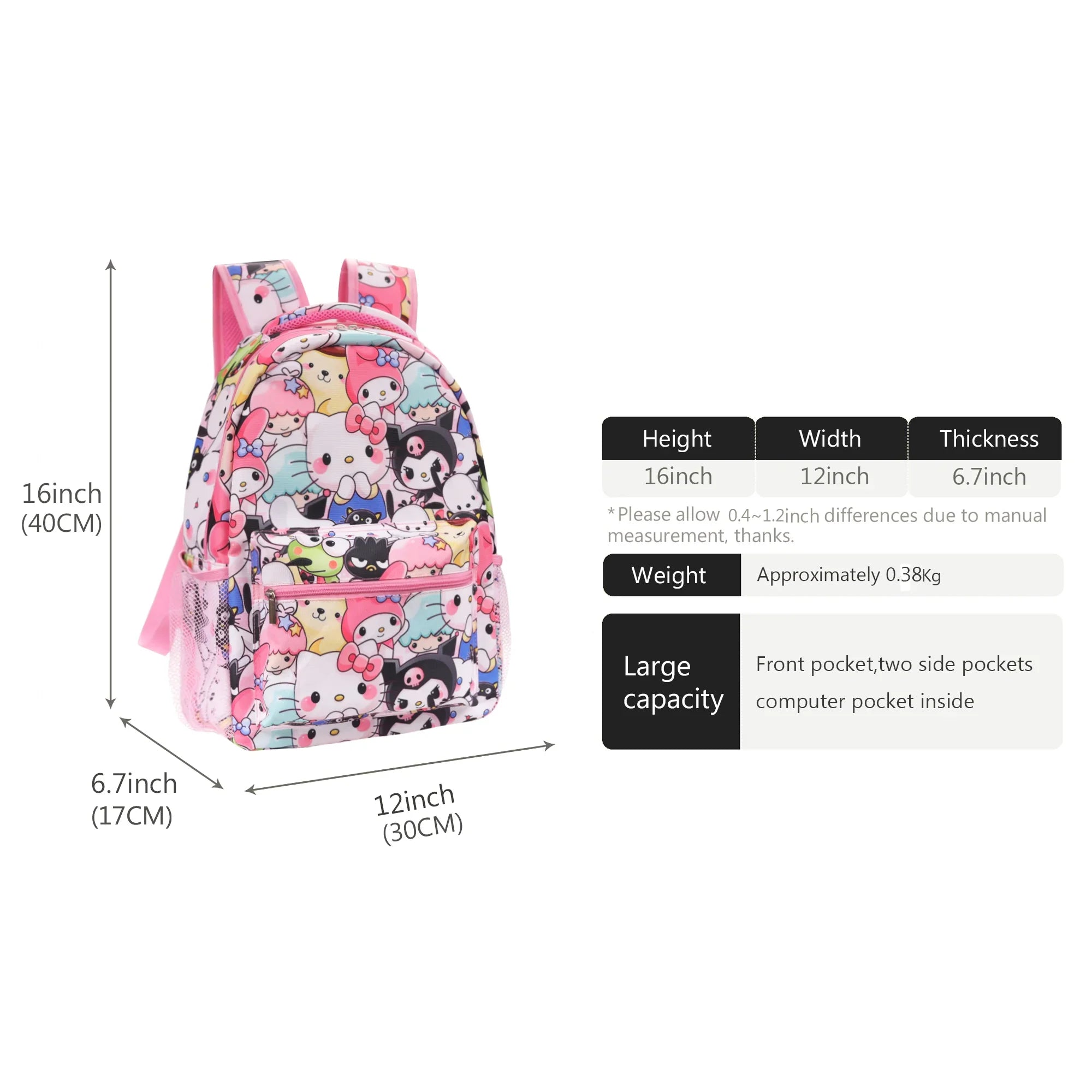 Hello Kitty & Friends Anime Backpack