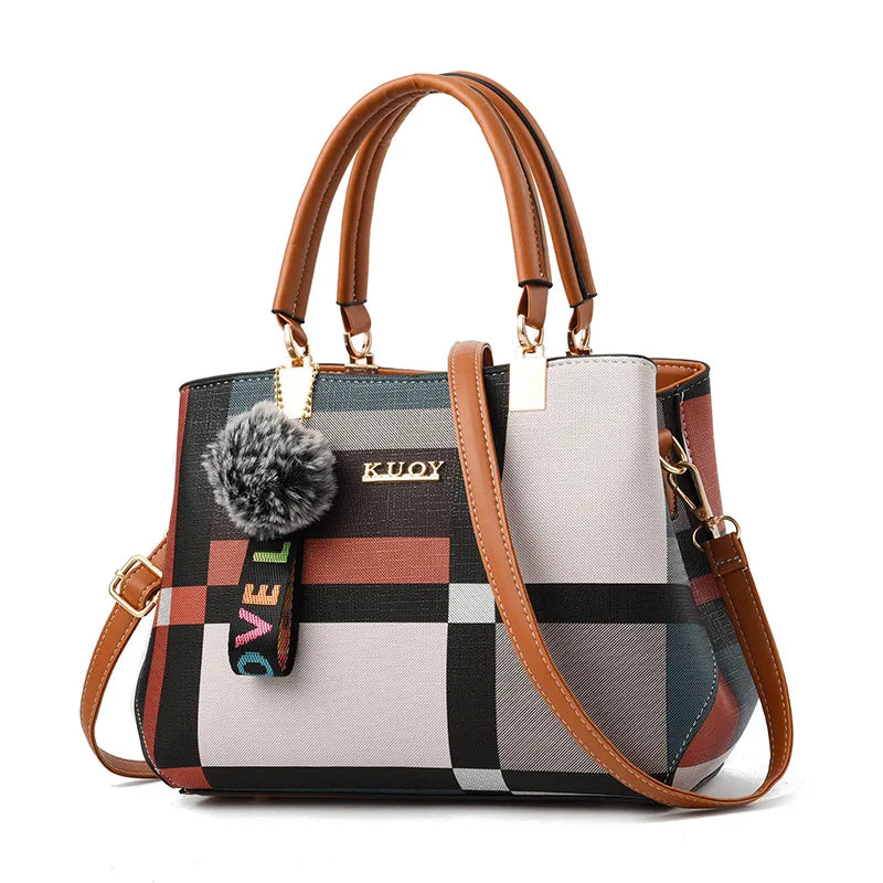 Stylish Top-handle PU Leather Handbag-Multi-purpose Fashion Bag