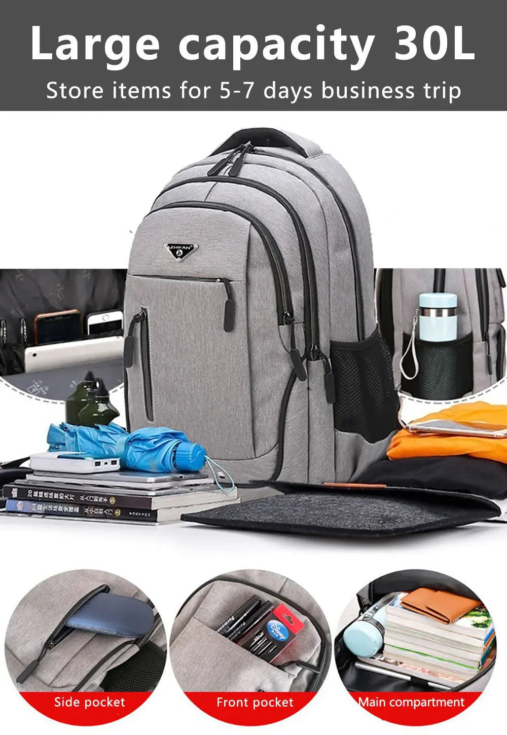 Large Capacity 15.6  Backpack