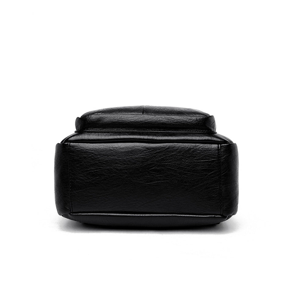 Large Capacity Leather Backpack