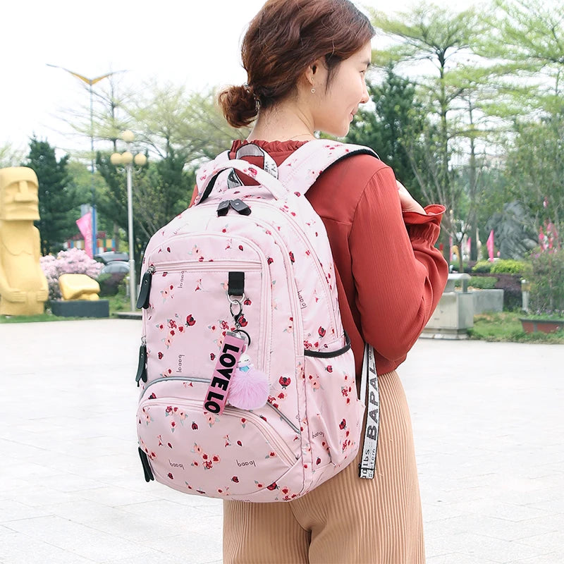 Large Cute Printed School Backpack