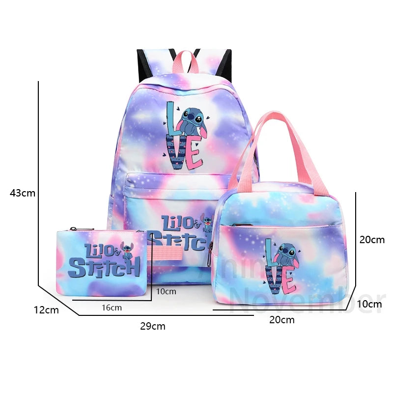 Lilo & Stitch 4PC Backpack Set