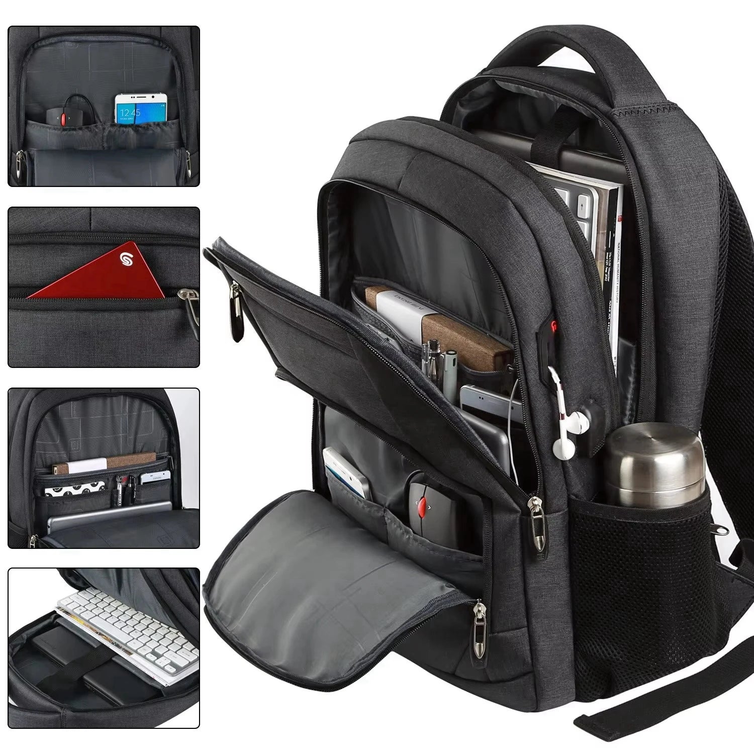 Multi-Compartment Laptop Backpack