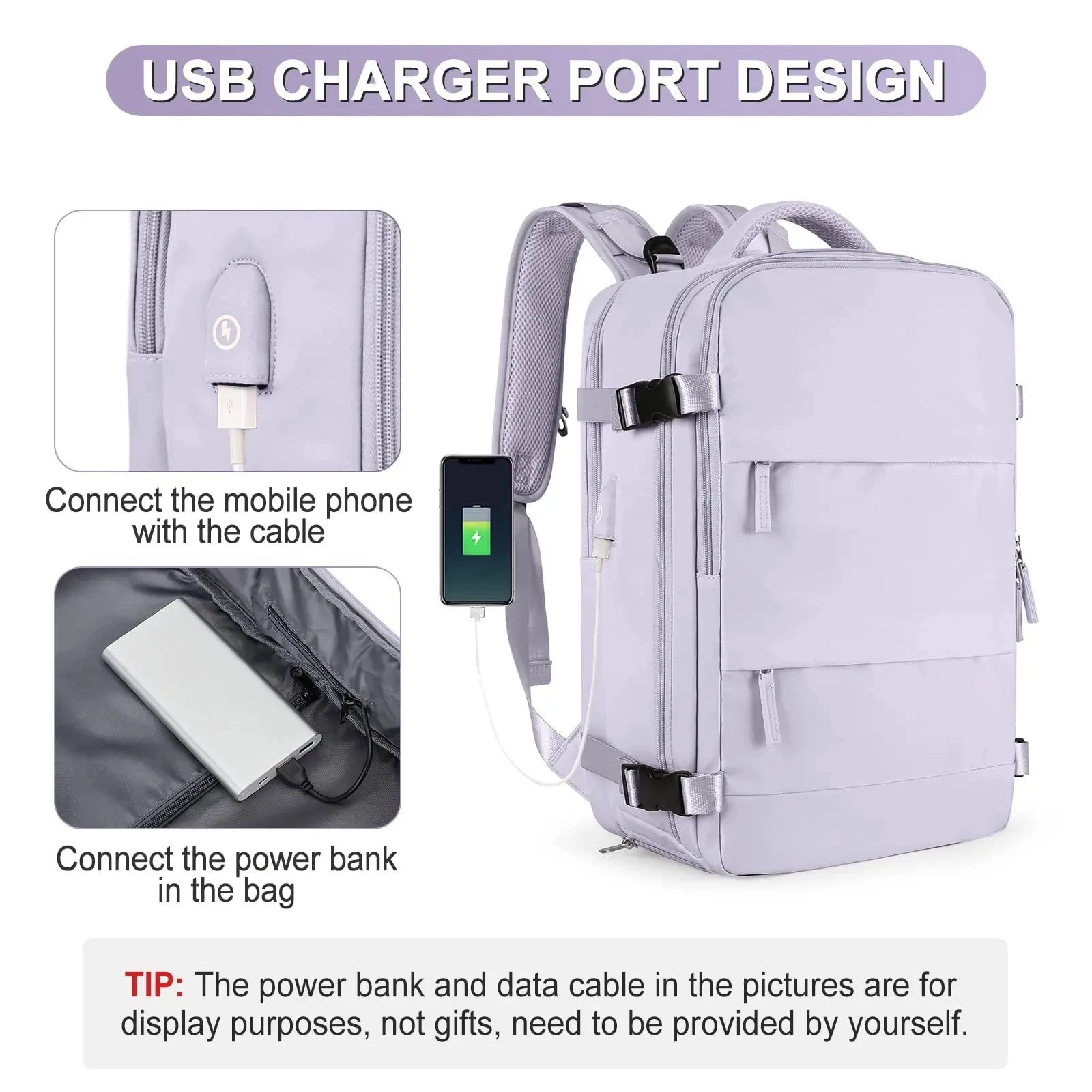 Multifunctional 40x25x20 Travel Backpack