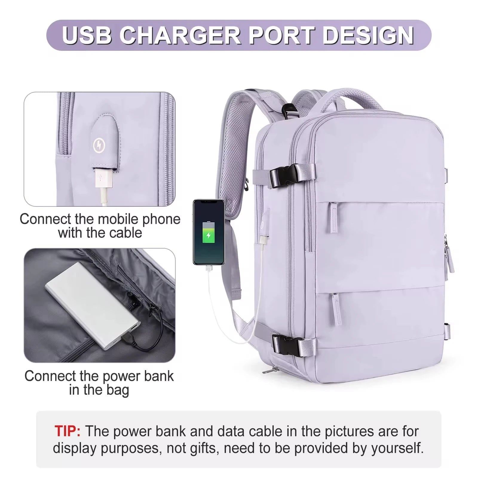 Multifunctional 40x25x20 Travel Backpack