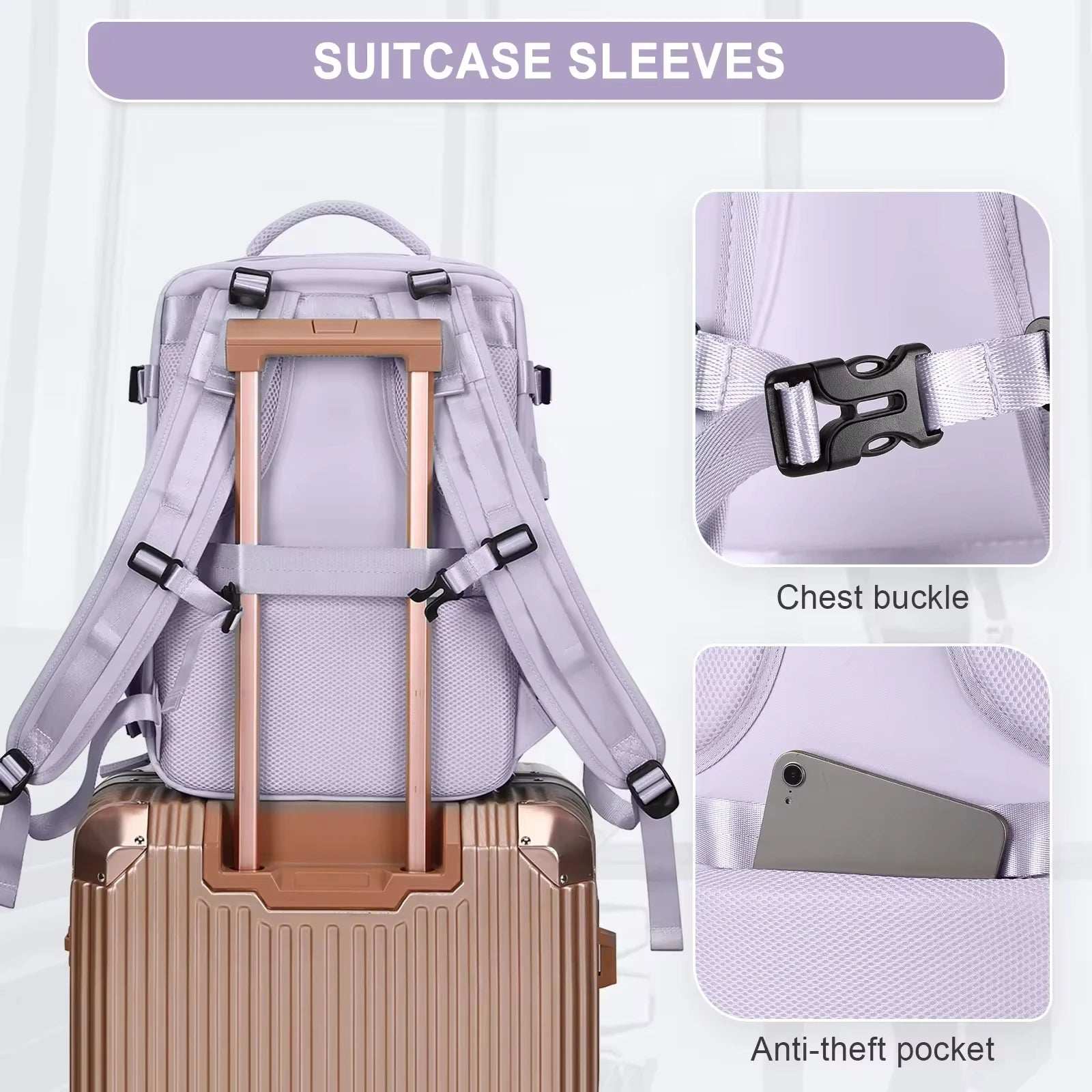 Multifunctional 40x25x20 Travel Backpack