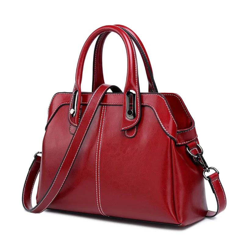 Oil Wax Leather Handbag