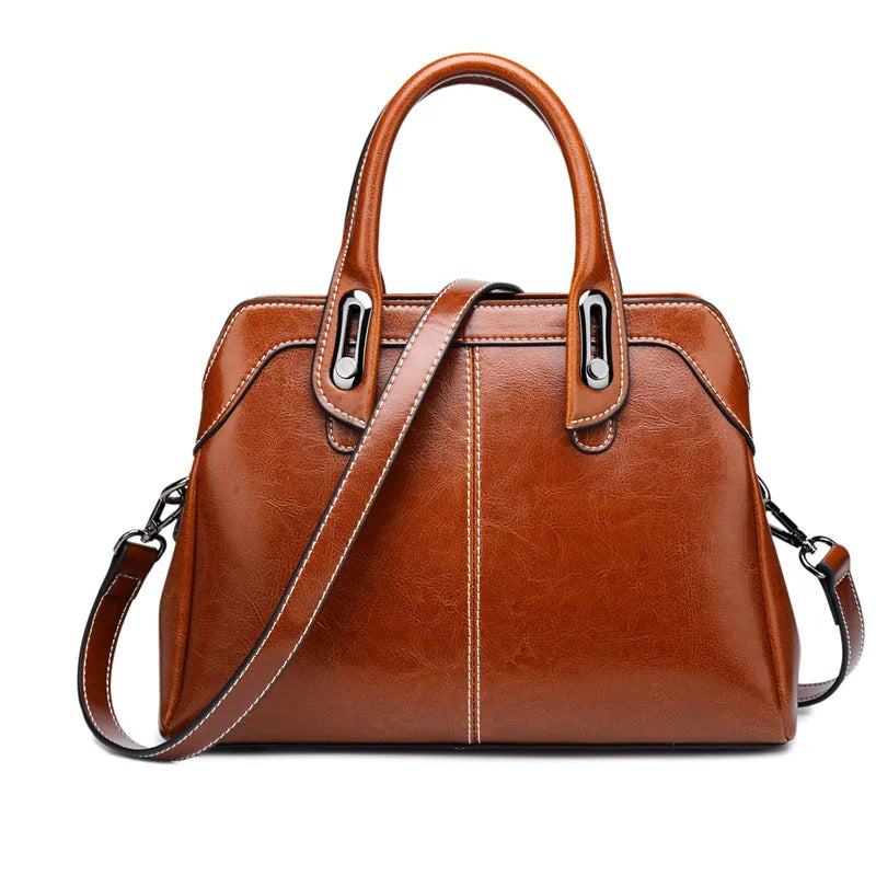 Oil Wax Leather Handbag