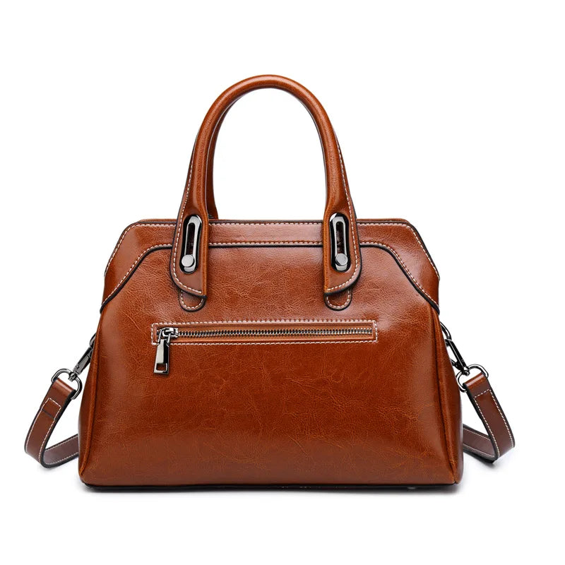 Oil Wax Leather Handbag