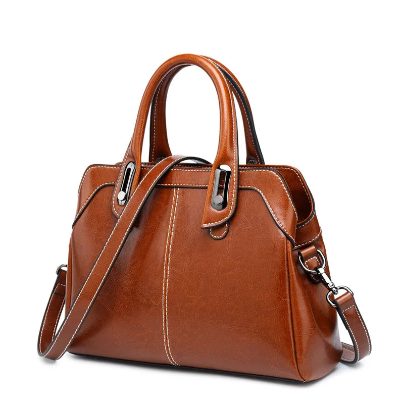 Oil Wax Leather Handbag