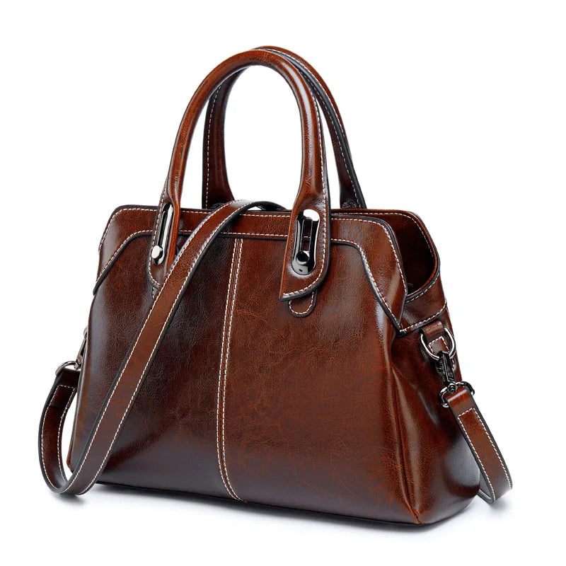 Oil Wax Leather Handbag