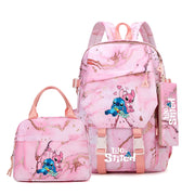 Pink Marble School Backpack Set
