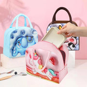 Portable 3D Cartoon Lunch Bag