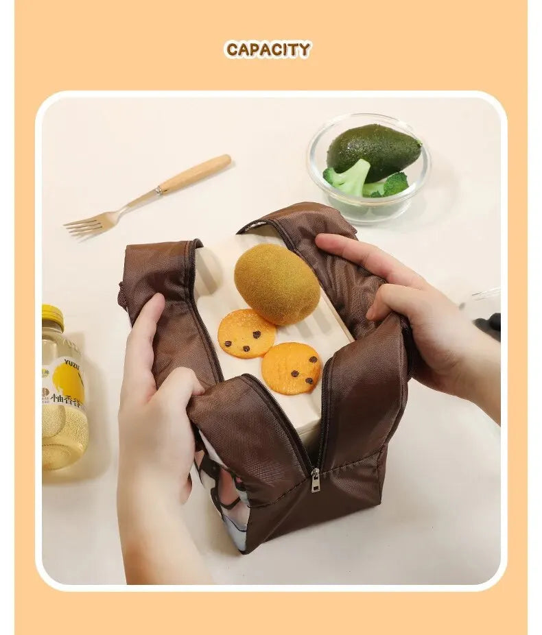 Portable 3D Cartoon Lunch Bag