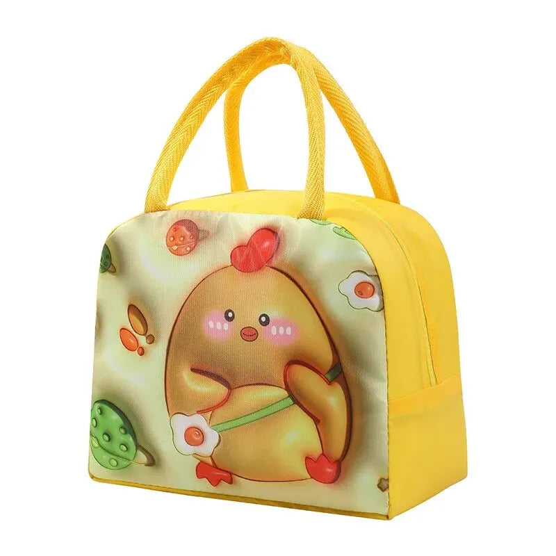 Portable 3D Cartoon Lunch Bag