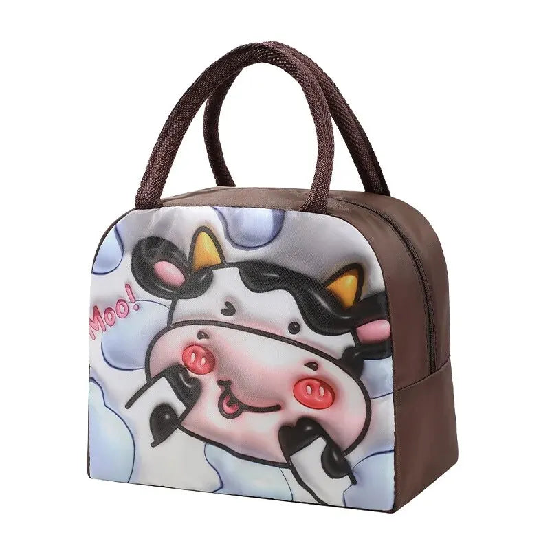 Portable 3D Cartoon Lunch Bag