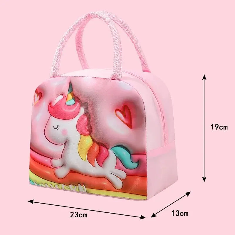 Portable 3D Cartoon Lunch Bag