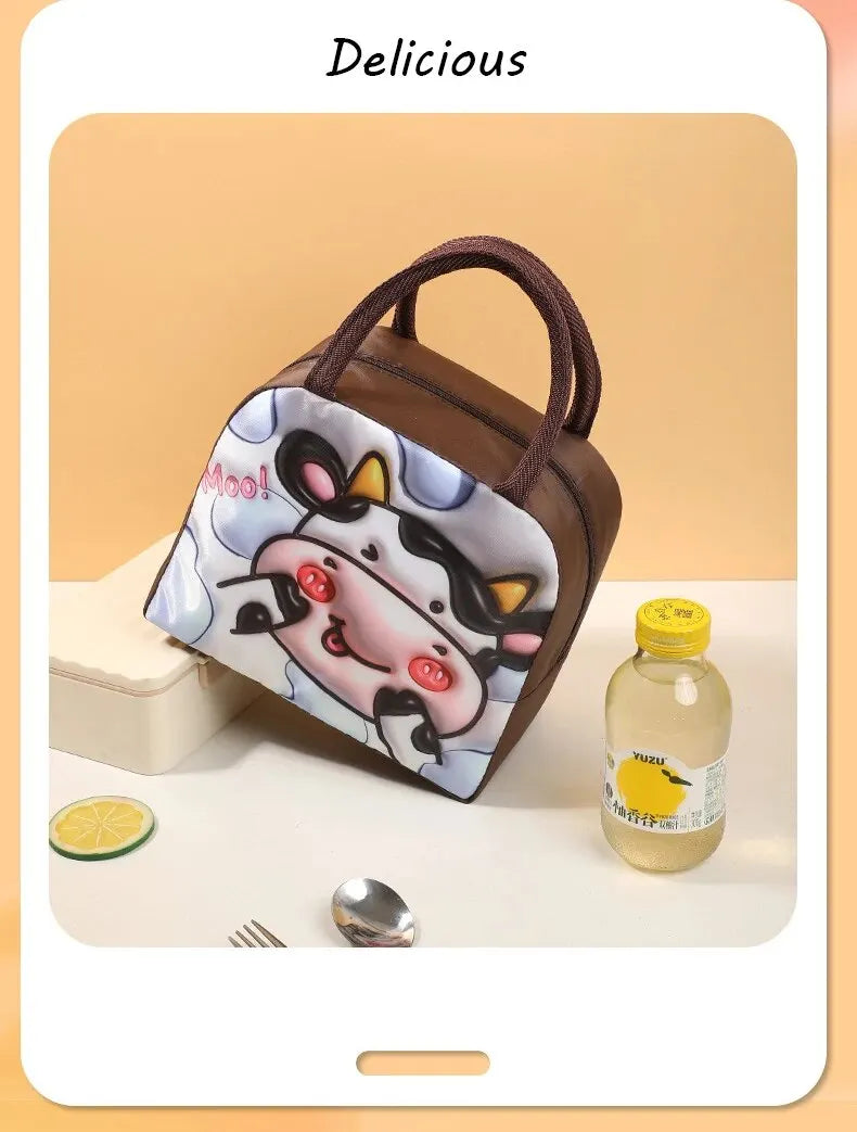 Portable 3D Cartoon Lunch Bag