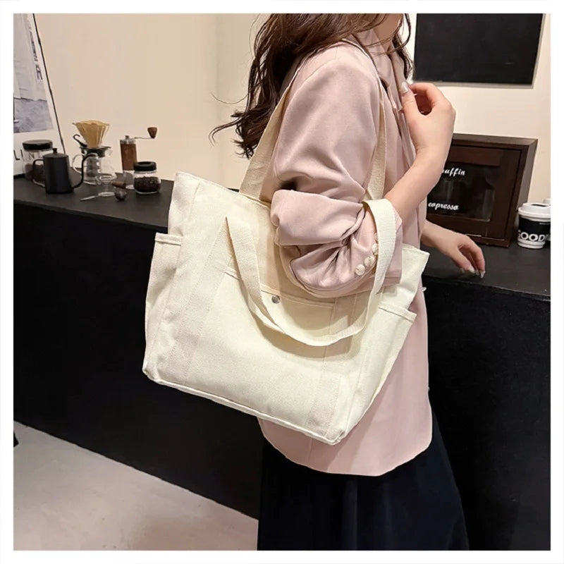 Preppy Style Shoulder Tote Bag