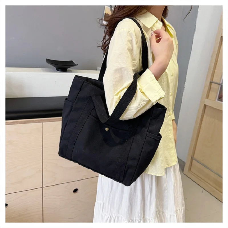 Preppy Style Shoulder Tote Bag