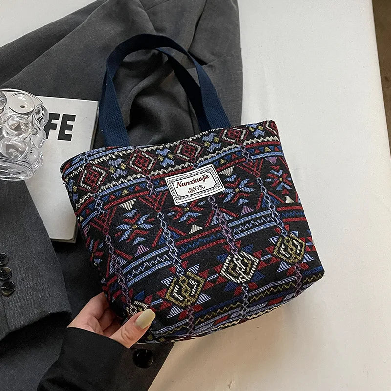 Retro Canvas Shoulder Tote Bag