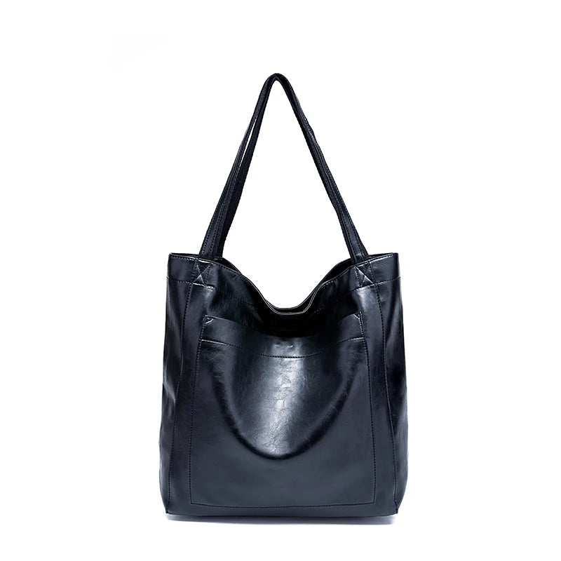 Retro Faux Leather Tote Bag