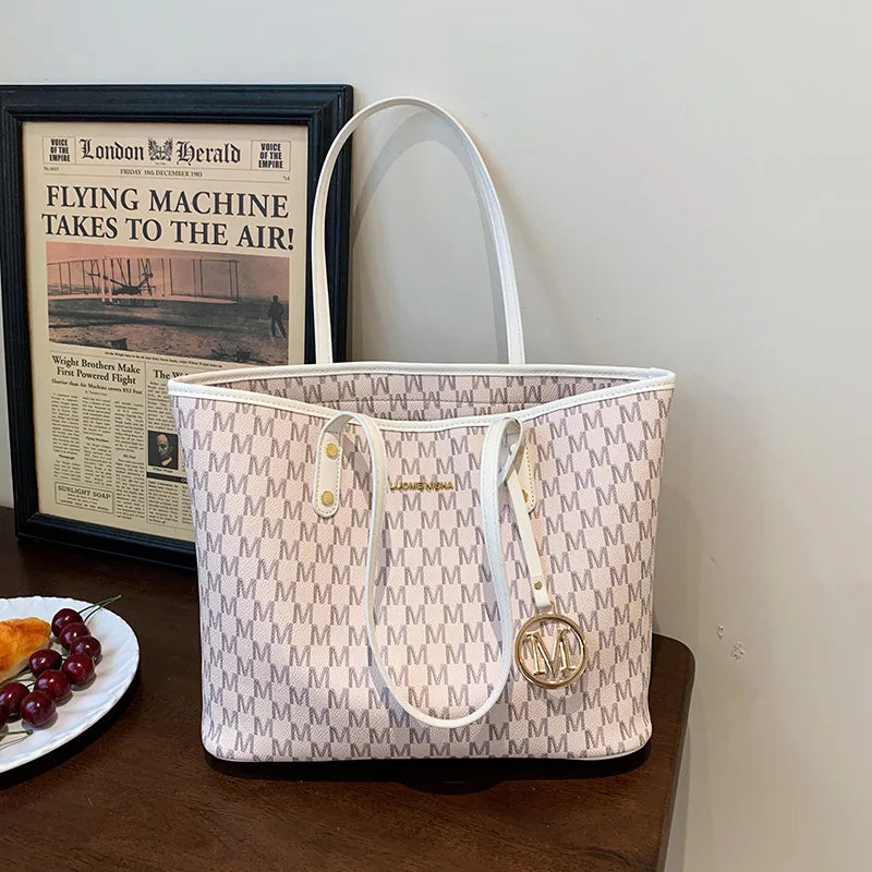 Retro Leather Shoulder Tote Bag