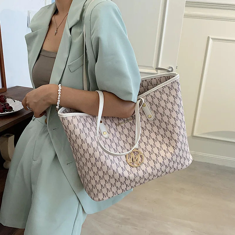 Retro Leather Shoulder Tote Bag