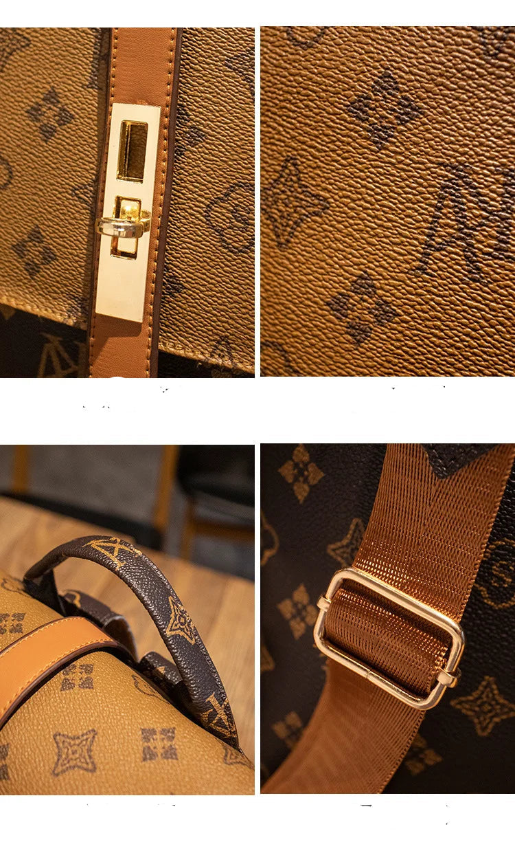 Retro Print Waterproof School Backpack