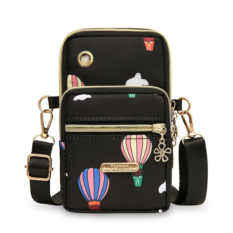 Mini Messenger Purse – Water-Resistant Nylon Crossbody for Shopping or Gym