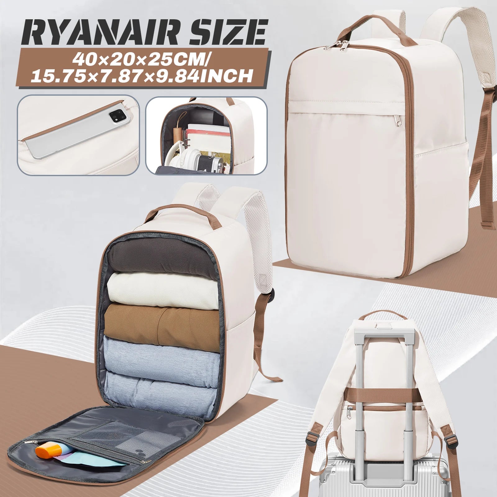 Airline Approved 40x20x25 & 40x30x20 - Cabin Travel Backpack