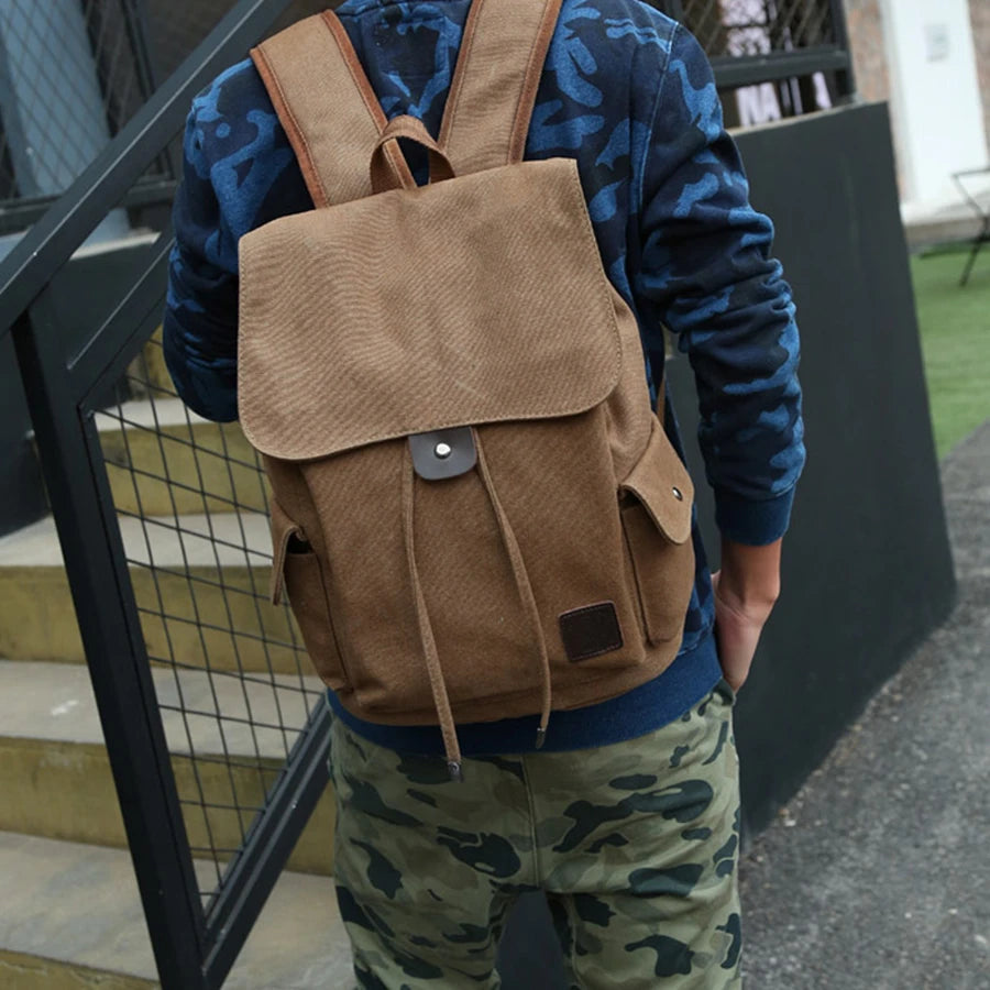 High-Quality Canvas Backpack – Large Travel Shoulder Bag