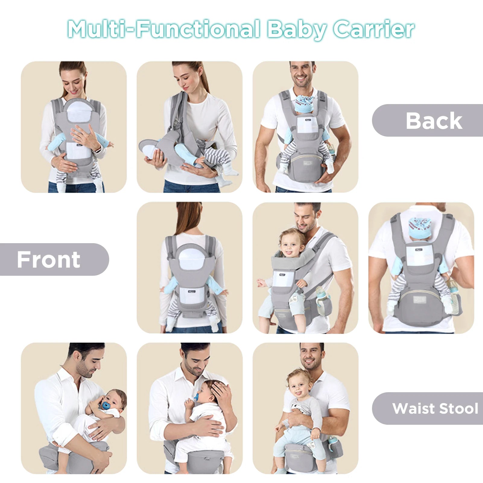 Baby Carrier Ergonomic Infant- Multifunctional Newborn Bag