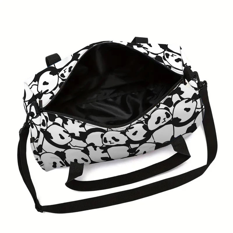 3D Cartoon Panda Travel Duffel Bag – Cute Hand Luggage