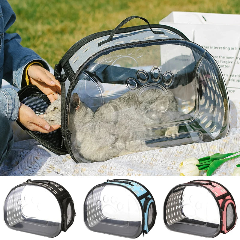 Portable Breathable Pet Carrier Backpack – Travel Cage Handbag for Cat