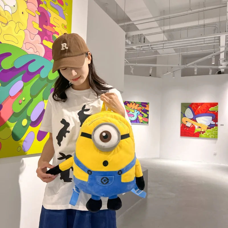 Minions Student Backpack – Durable Large-Capacity Anime Bag