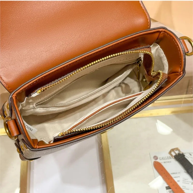 High-End Portable Handbag-Chic Box Crossbody Bag