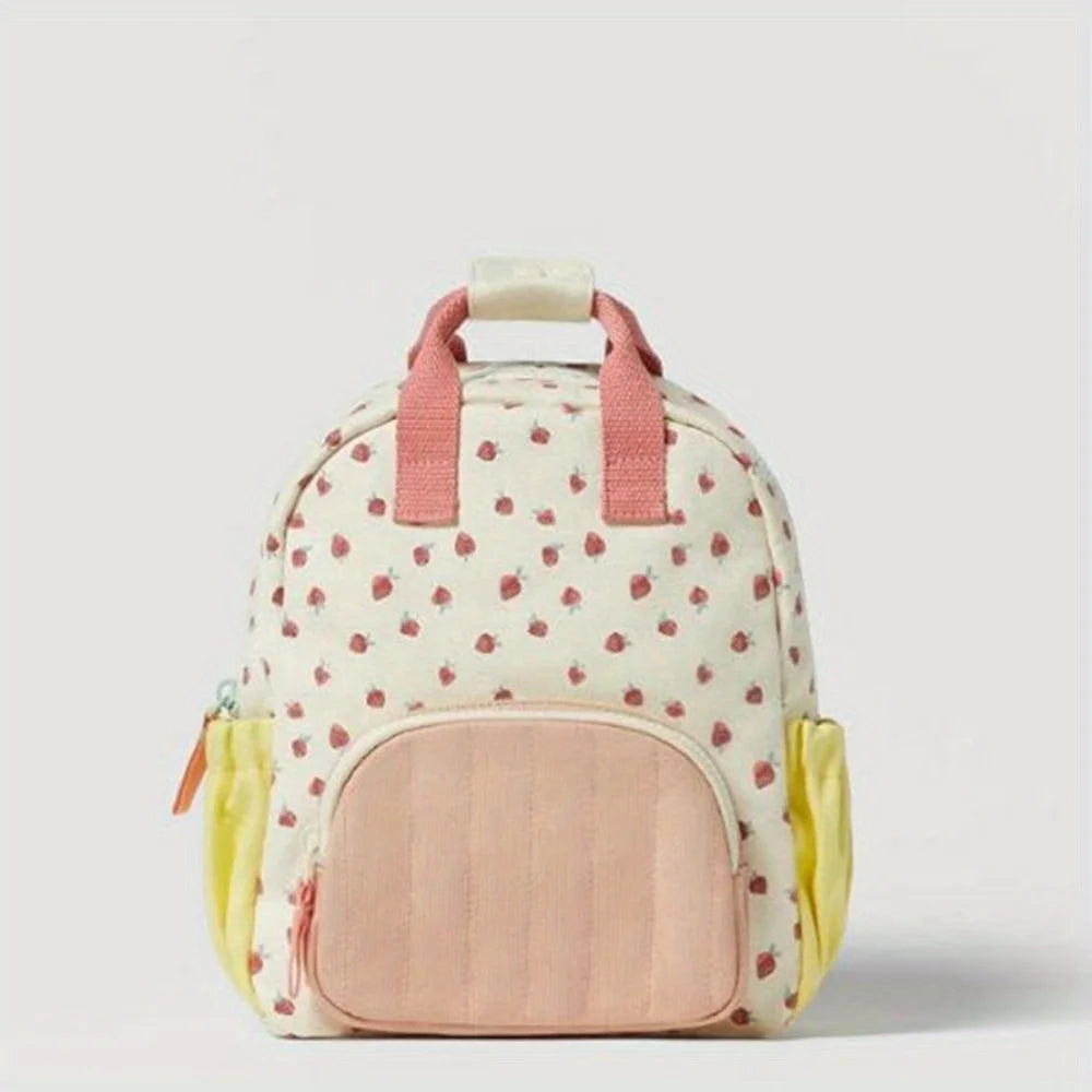 Custom Embroidery Name Strawberry Backpack