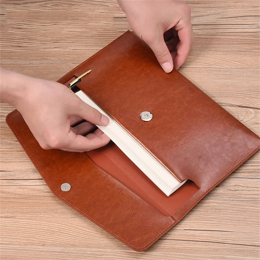 Leather Document Organizer – File Folder & Passport Holder
