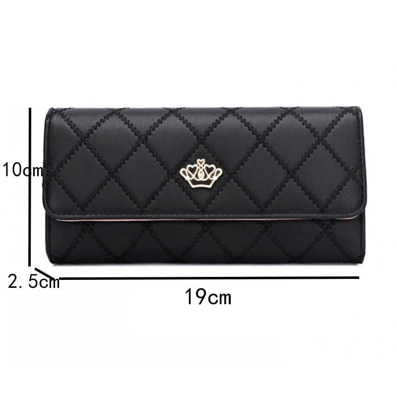 Plaid PU Leather Long Wallet