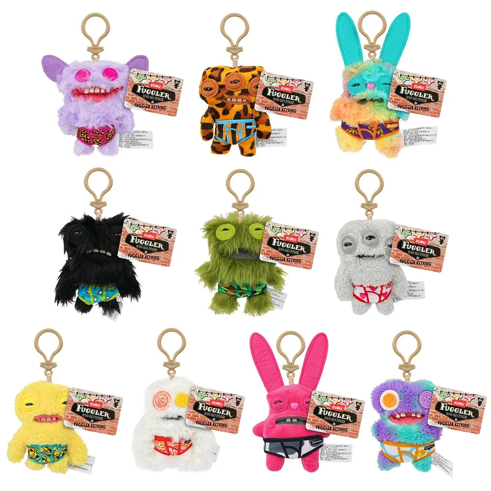 Fuggler Monster Plush Keychain – Cute Ugly Stuffed Pendant