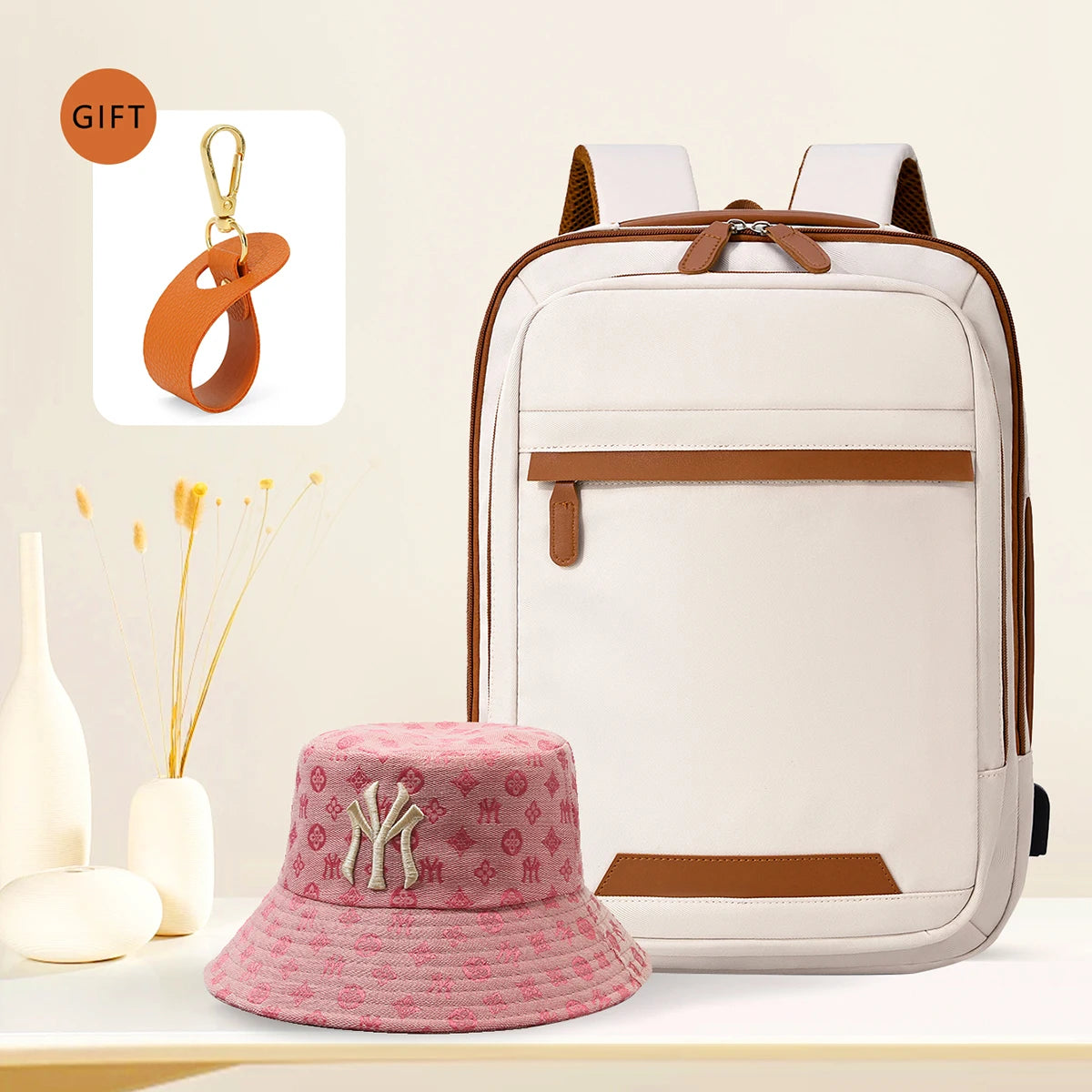 Durable USB charging backpack with waterproof design