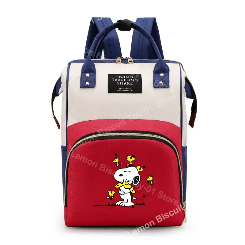 Cute Cartoon Diaper Bag – Snoopy Themed Baby Travel Backpack