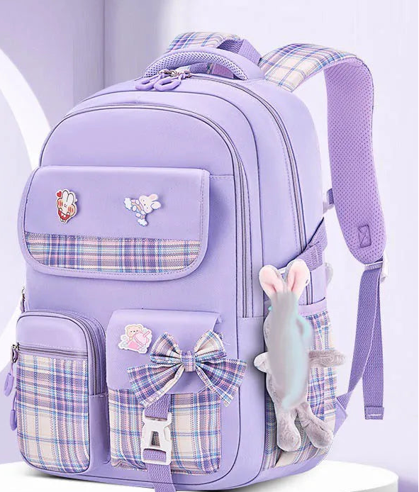 Ergonomic Elementary School Backpack for Girls – Spine Protection, Large Capacity