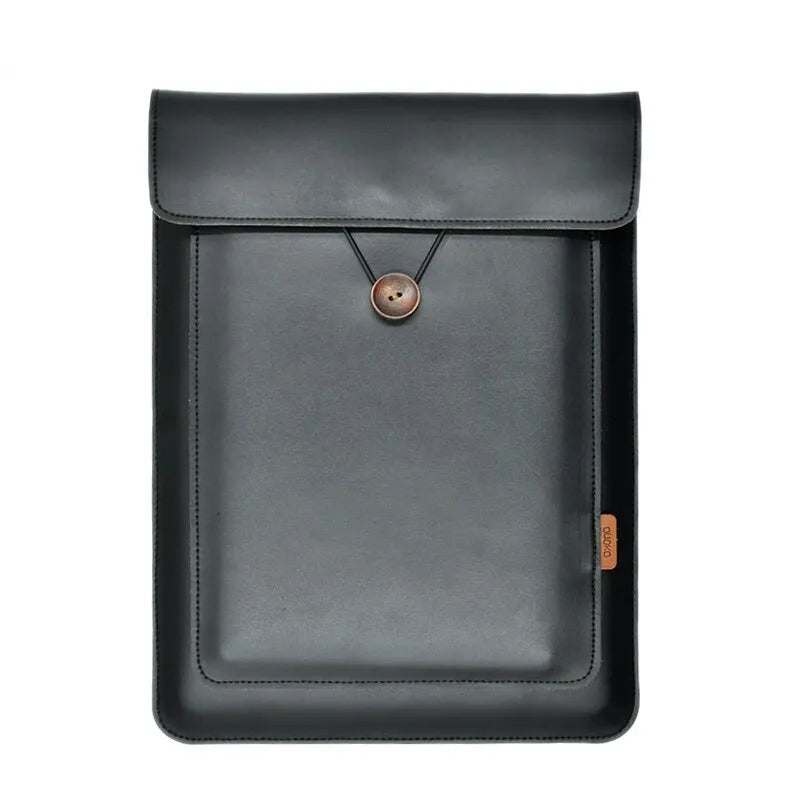 Double Layer High Capacity 13 Inch Laptop Bag-PU Leather Sleeve Case for MacBook