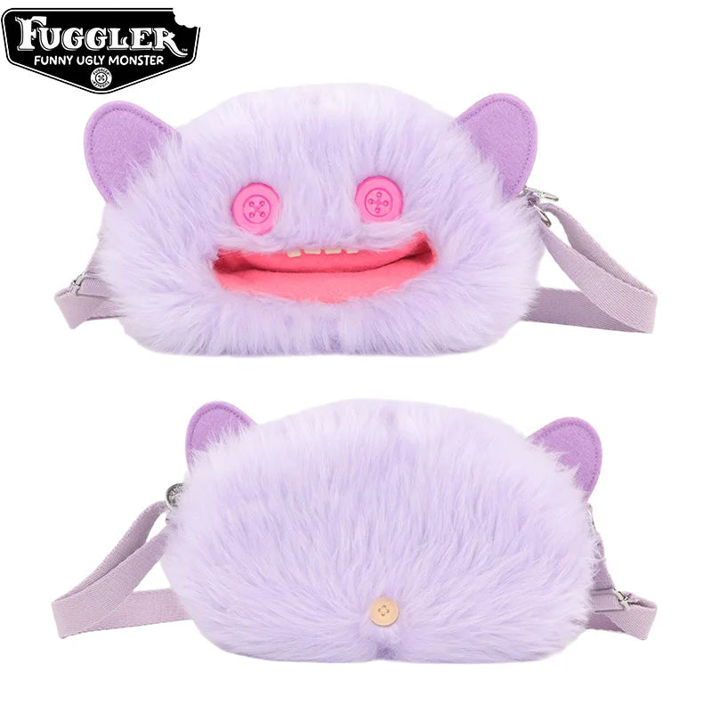Fuggler Mr. Buttons Screech Plush Crossbody Bag – Cute Ugly Monster Toy