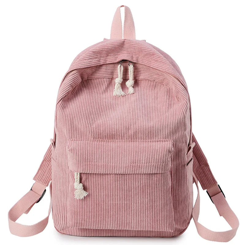 Embroidered Kids Backpack – Soft Corduroy Personalized Toddler Bag for Boys & Girls