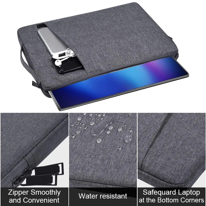 Waterproof Laptop Sleeve Handbag for 13–15.6 Inch Laptops – MacBook, Lenovo, ASUS, Xiaomi