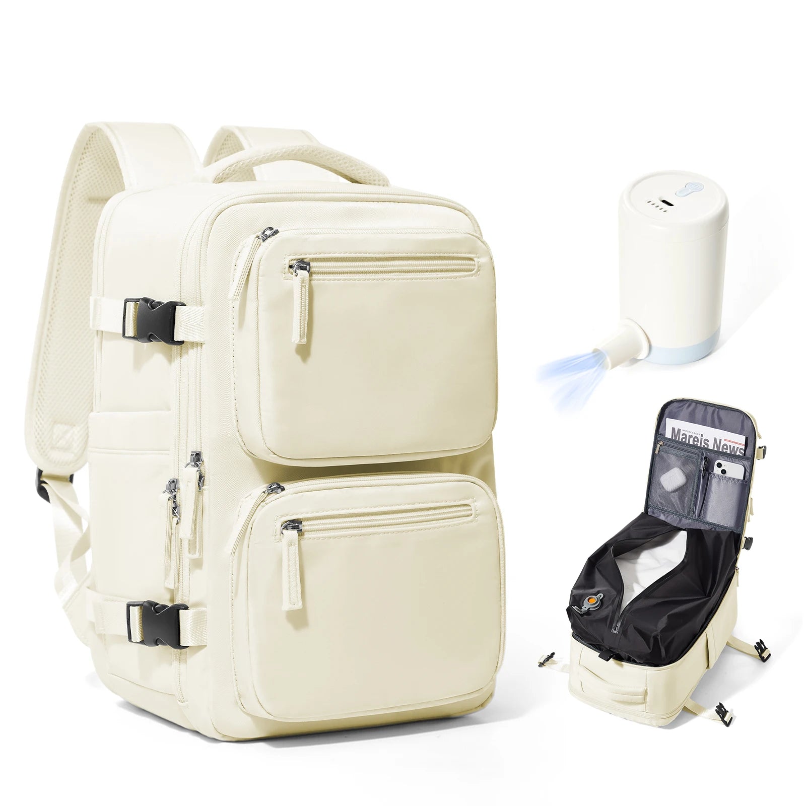 Lightweight Compression Travel Backpack – Cabin Luggage Size