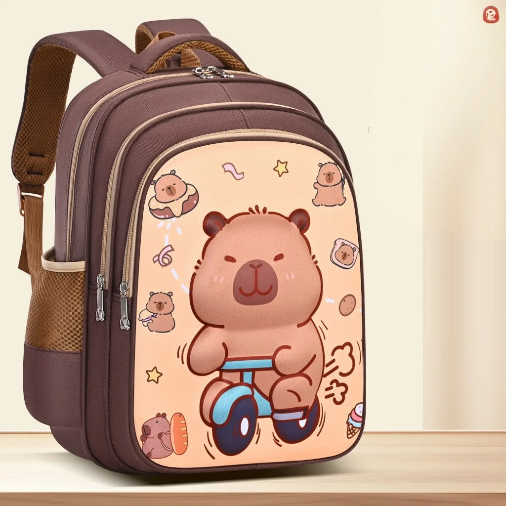 Capybara Children’s Waterproof Orthopedic Backpack – Large Capacity School Bag